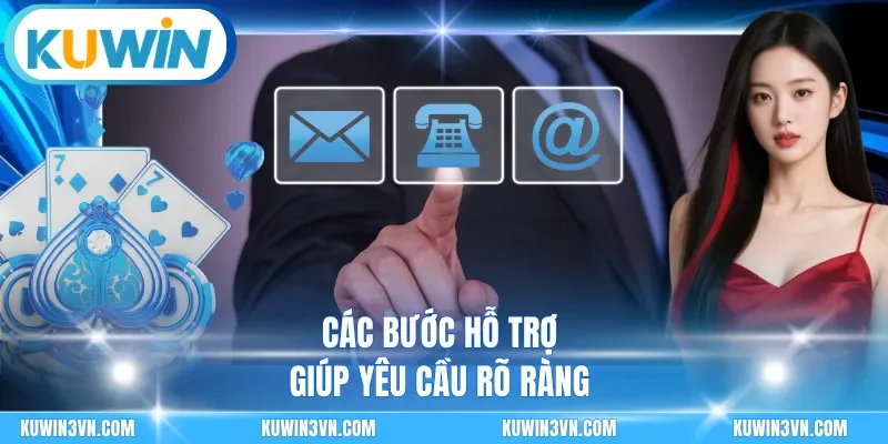 Các bước hỗ trợ giúp yêu cầu rõ ràng