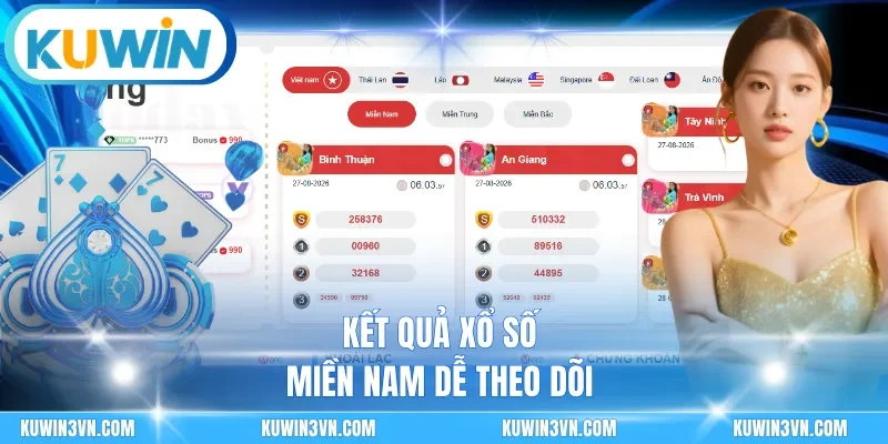 Kết quả xổ số miền nam dễ theo dõi